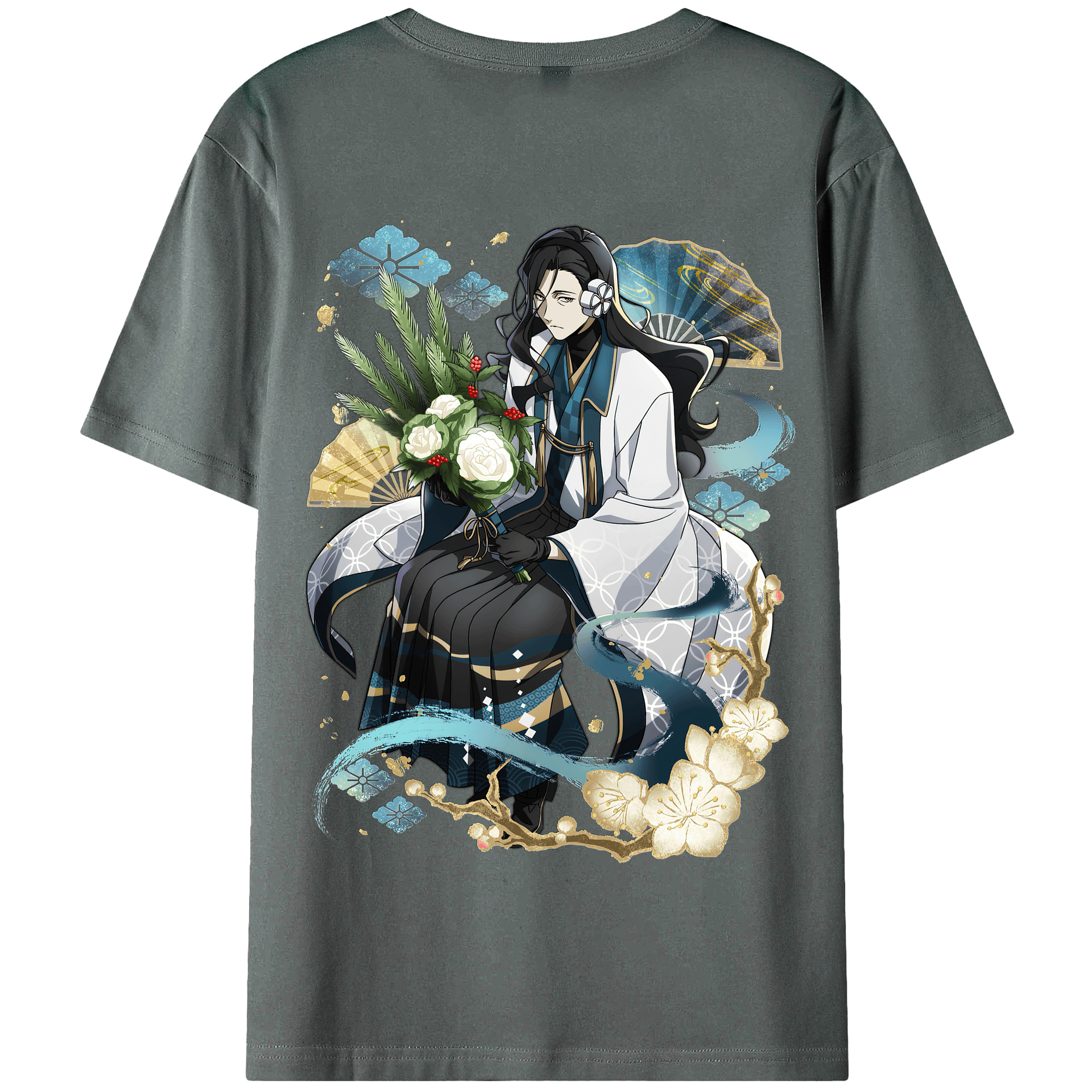 （画像用） 文豪ストレイドッグス Bungo Stray Dogs 綿100％半袖Tシャツ（背面プリント）